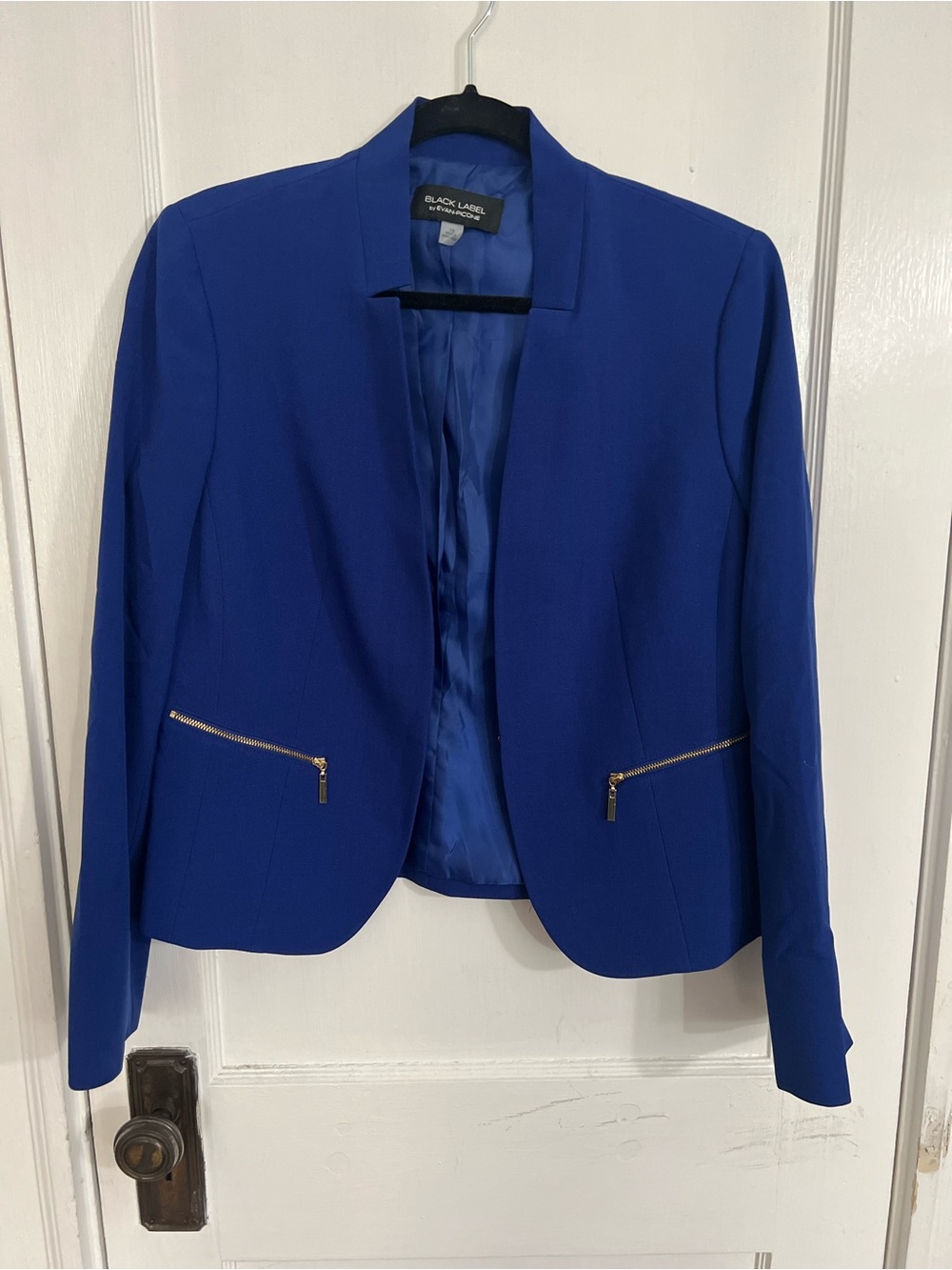 Royal Blue Zip-Pocket Blazer